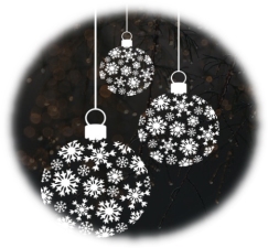 Ніжні кульки зі сніжинок, новорічна наклейка на скло, вітрину, стіну (наклейка новогодние шарики из снежинок) - фото 1 - id-p1282512057